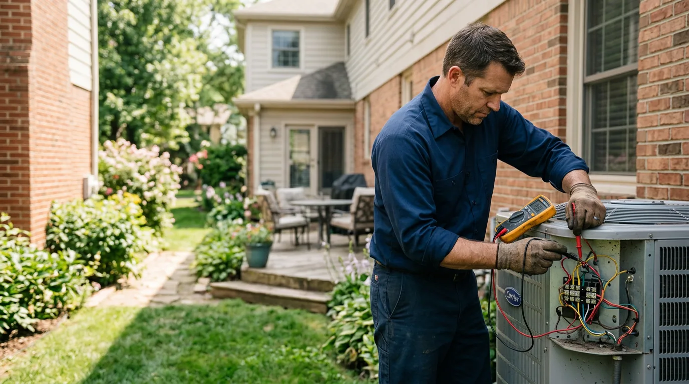 HVAC technician working near Bogota, TN